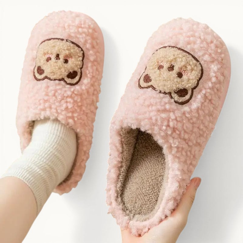 Chaussons Moumoute Ourson Rose / 37-38