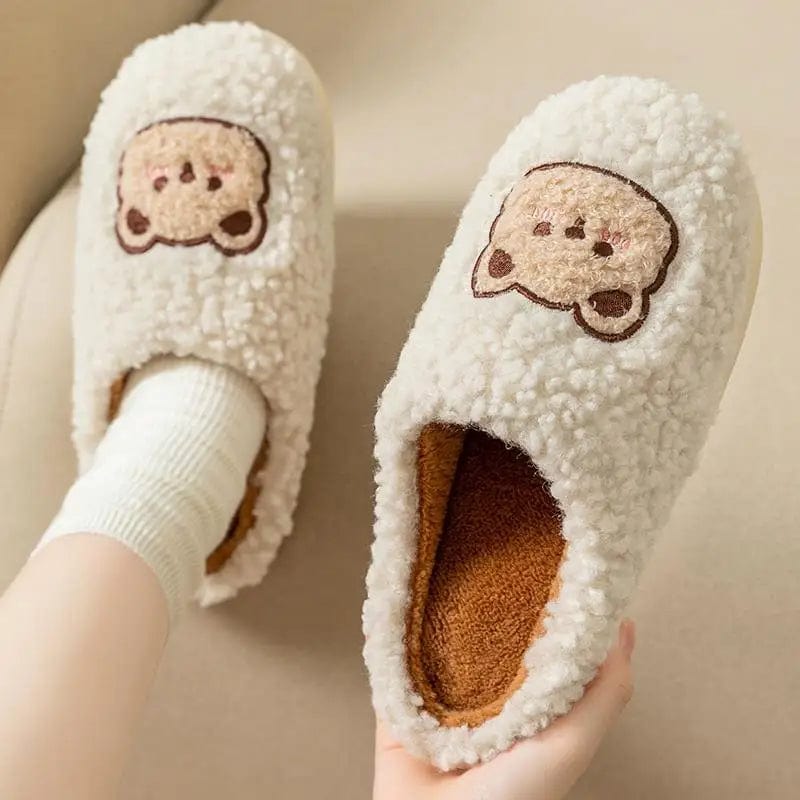 Chaussons Moumoute Ourson Crème / 35-36