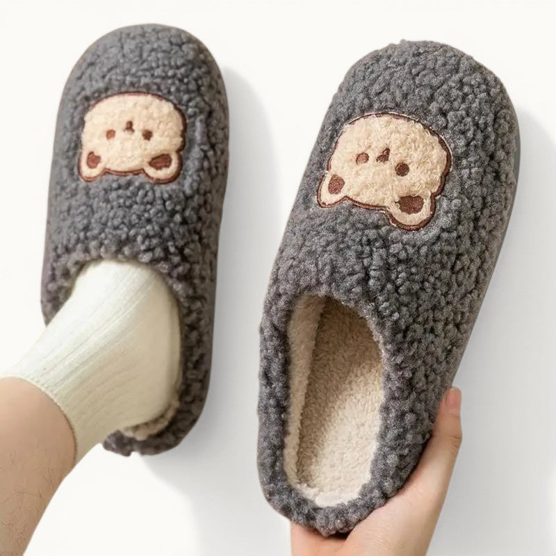 Chaussons Moumoute Ourson Gris / 39-40