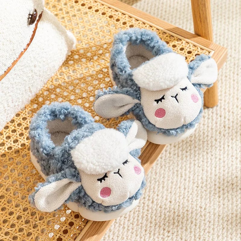 Chaussons mouton enfant Bleu / 20-21