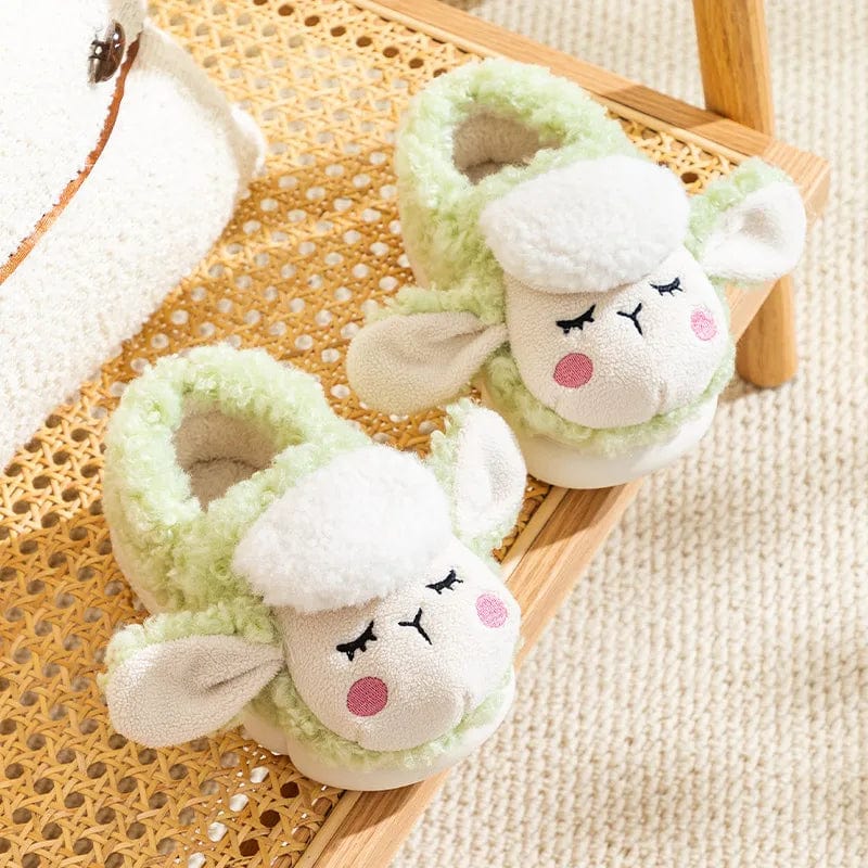 Chaussons mouton enfant Vert / 20-21