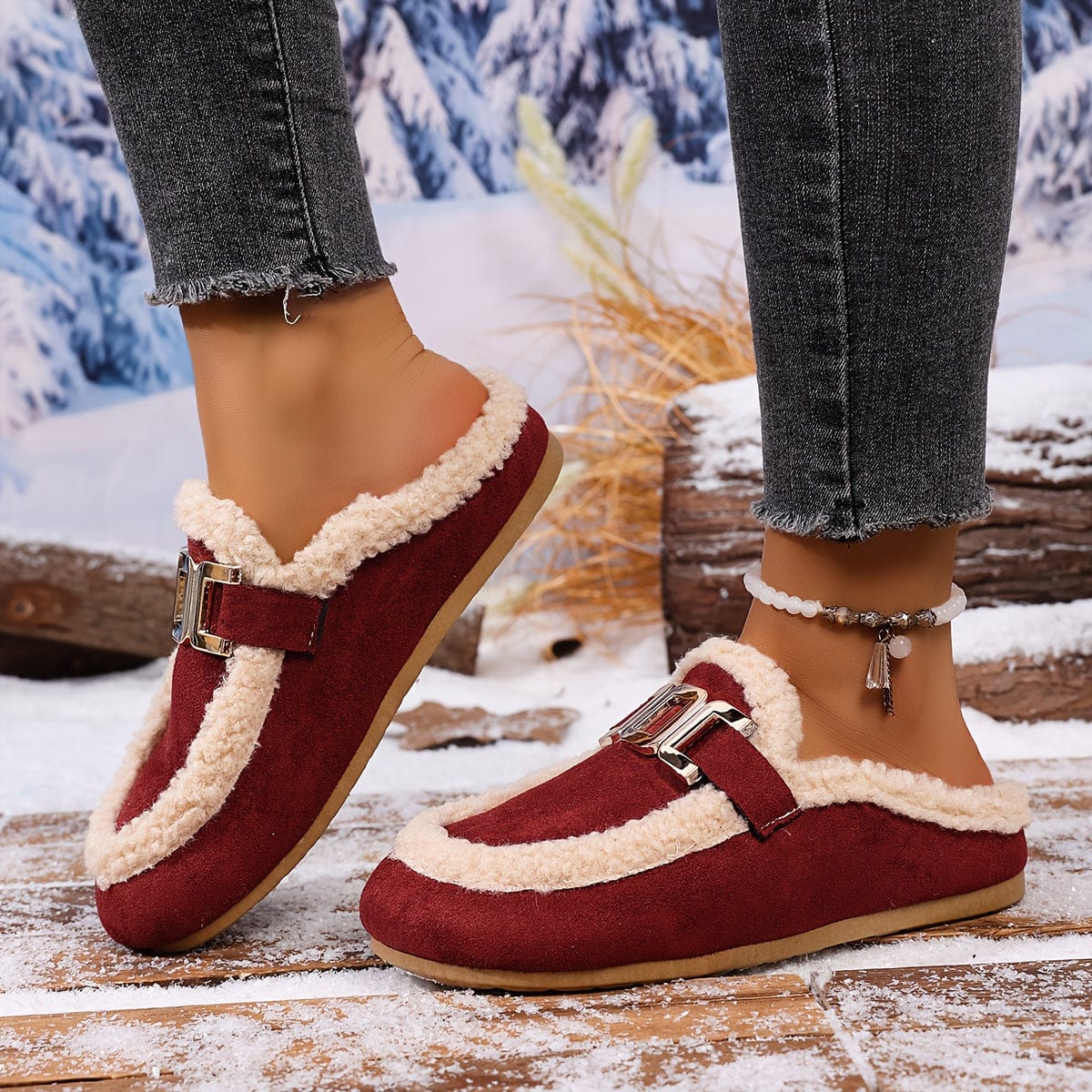 Chaussons mules femme