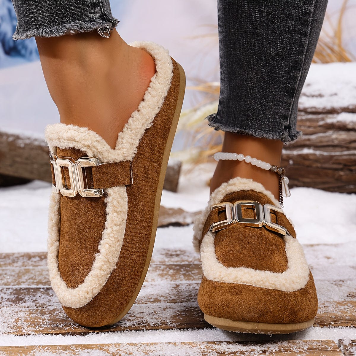 Chaussons mules femme