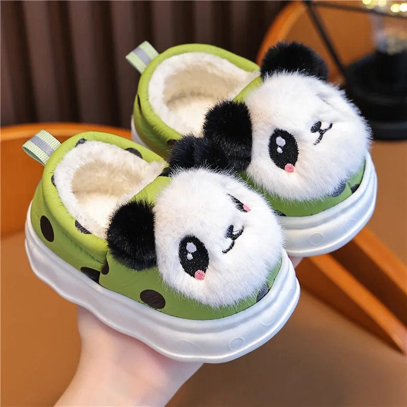 Chaussons Panda Enfant Vert / 18-19