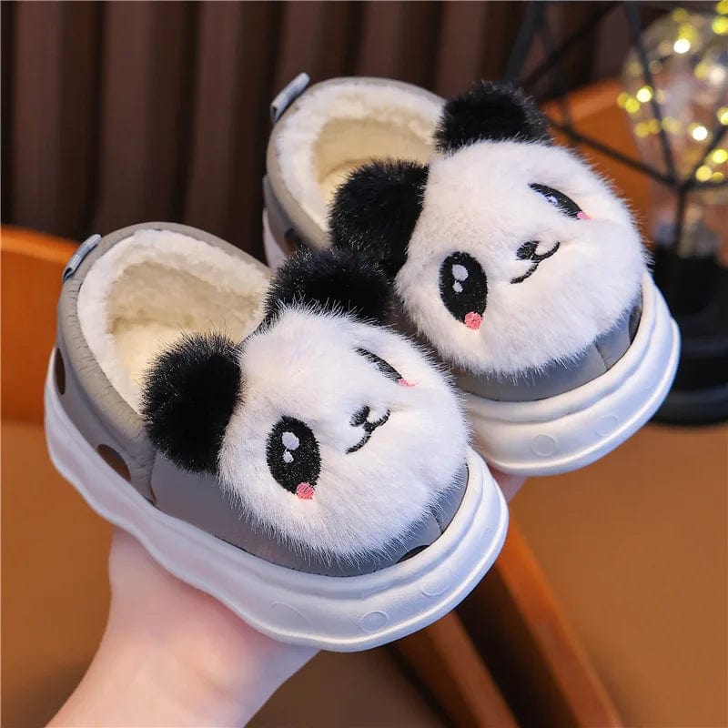 Chaussons Panda Enfant Gris / 18-19