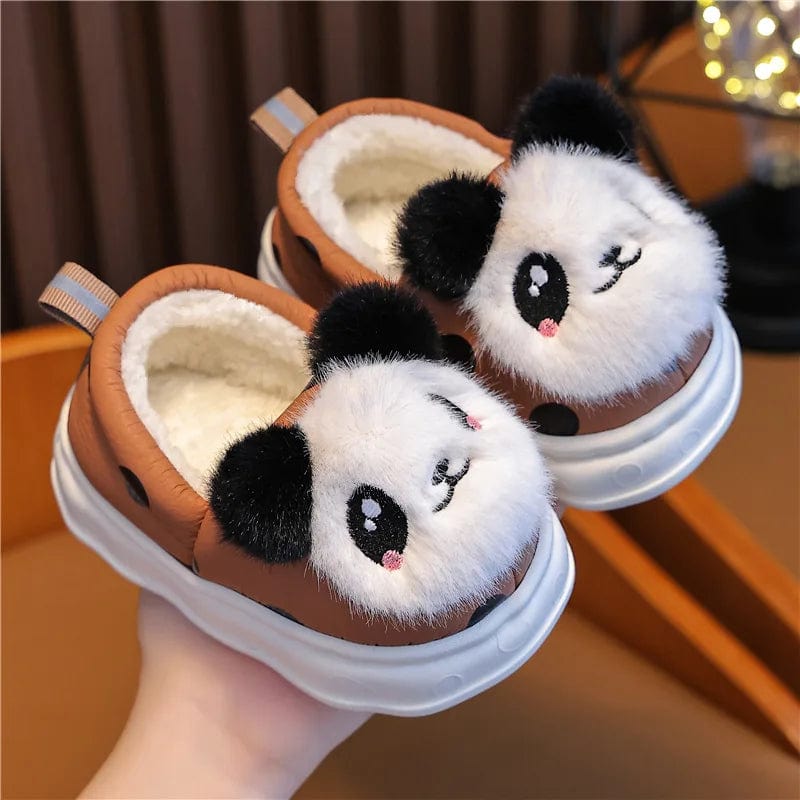 Chaussons Panda Enfant Marron / 18-19