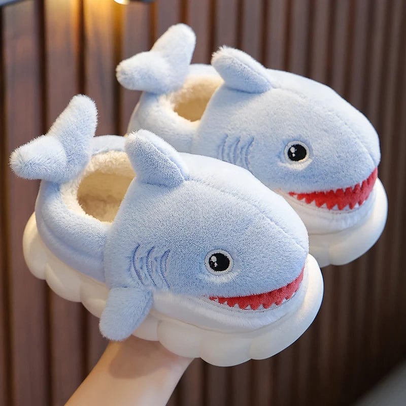 Chaussons Requin Enfant Rigolo Bleu / 21-22