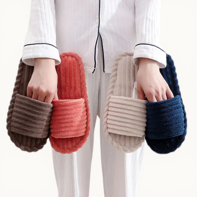 Chaussons velours femme