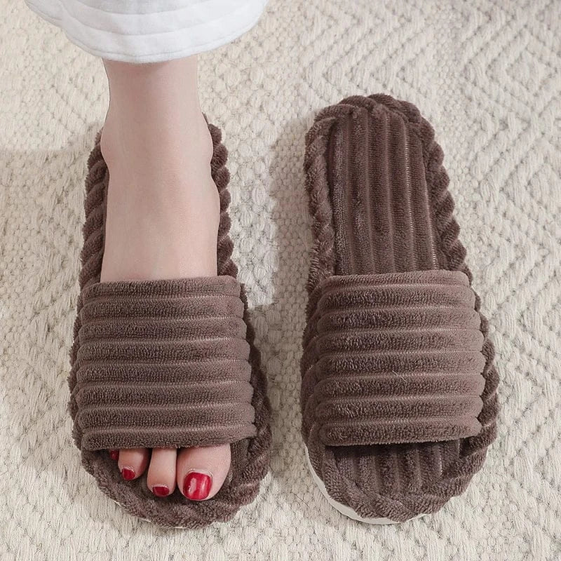 Chaussons velours femme