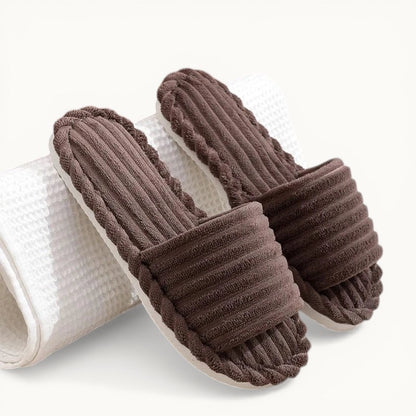 Chaussons velours femme Marron / 35-36