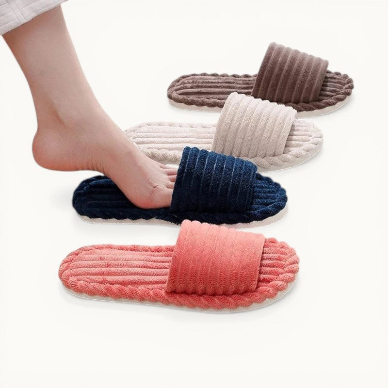 Chaussons velours femme