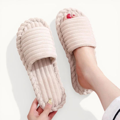 Chaussons velours femme