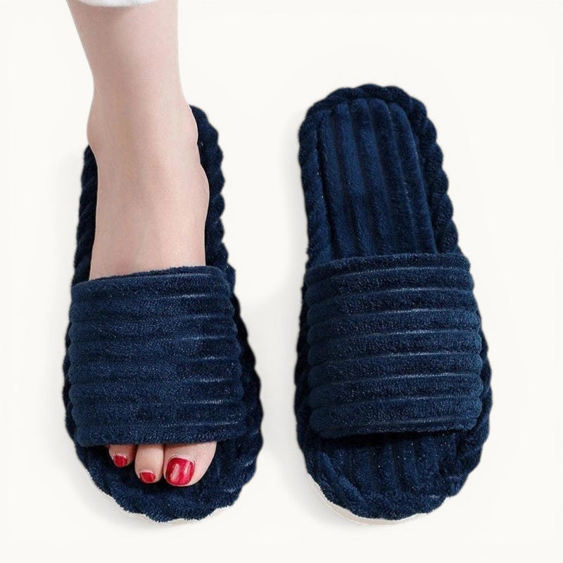 Chaussons velours femme
