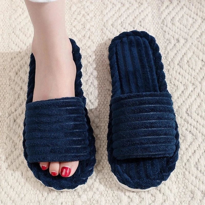 Chaussons velours femme