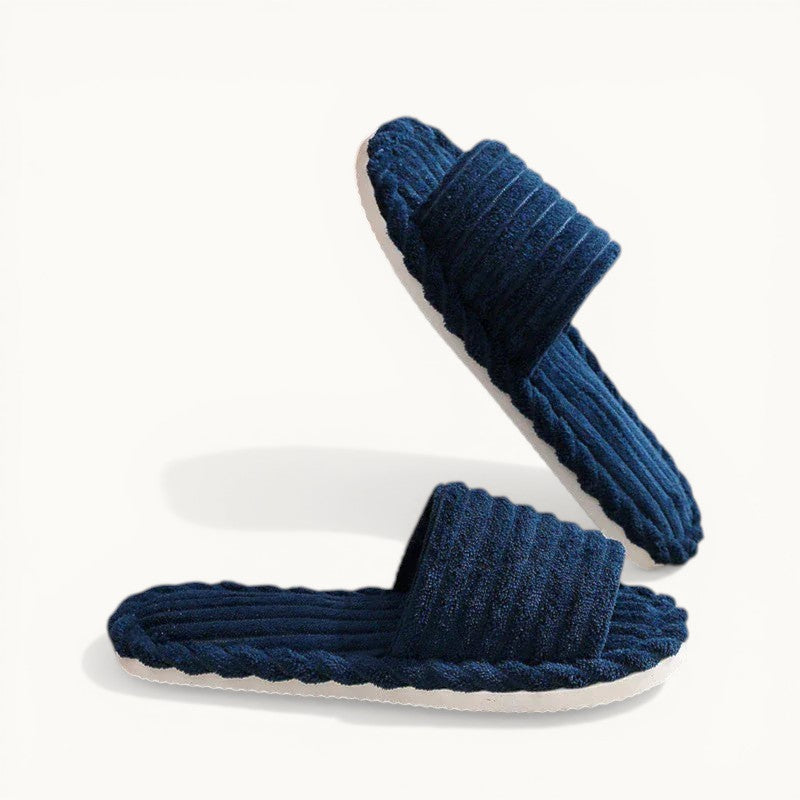 Chaussons velours femme Bleu / 35-36