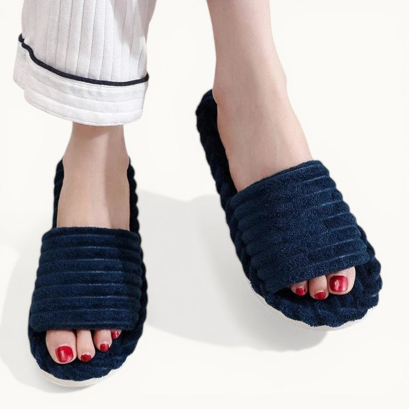 Chaussons velours femme