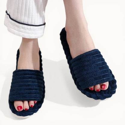 Chaussons velours femme