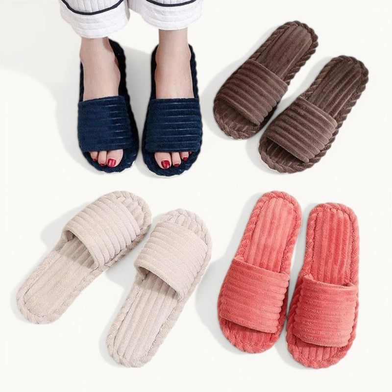 Chaussons velours femme
