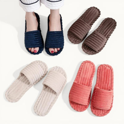 Chaussons velours femme