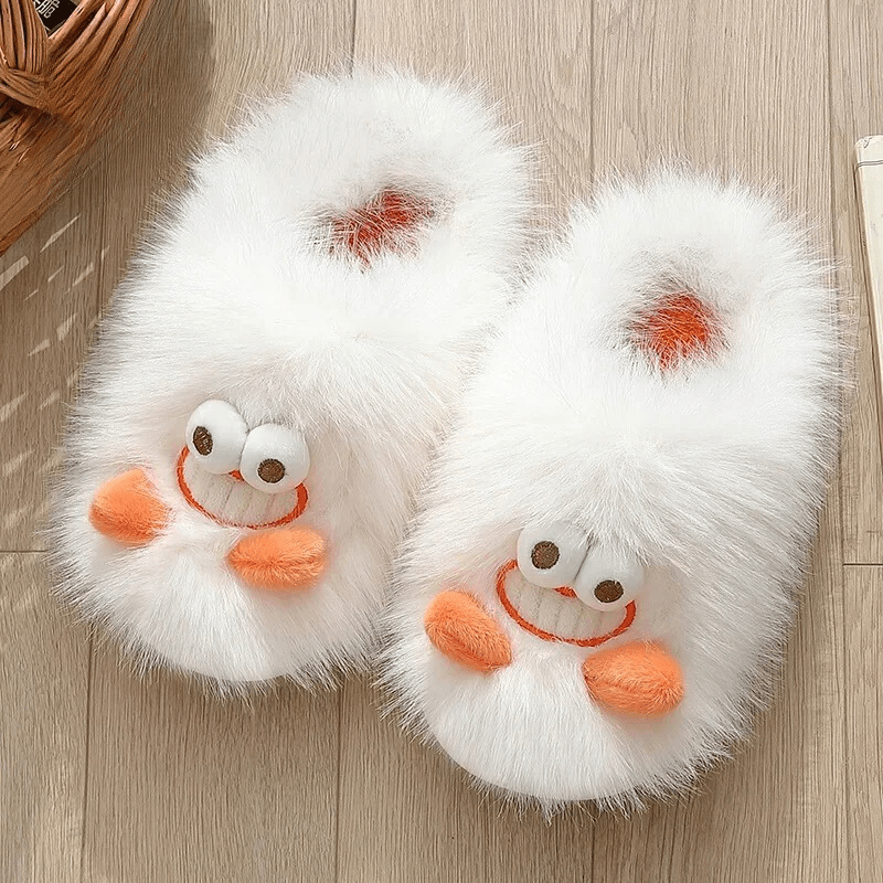 Chaussons Yeti en Fourrure Blanc / 35-36