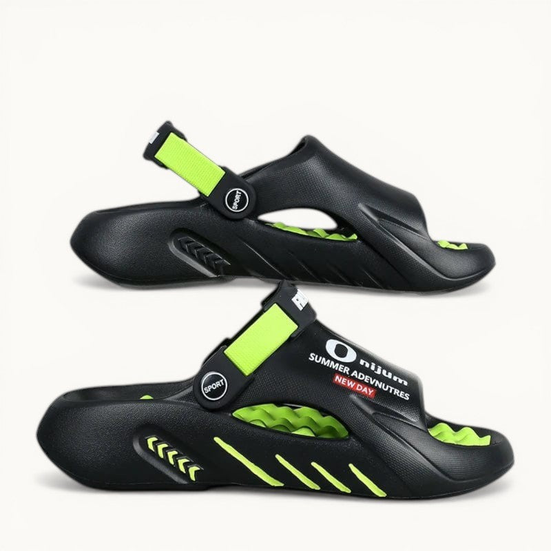 Claquette Chausson Homme Fashion Noir/Vert / 44-45