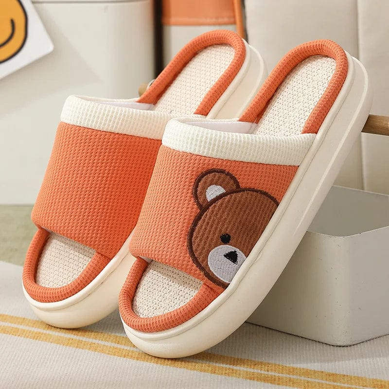 Claquette Chausson Ours Orange / 36-37