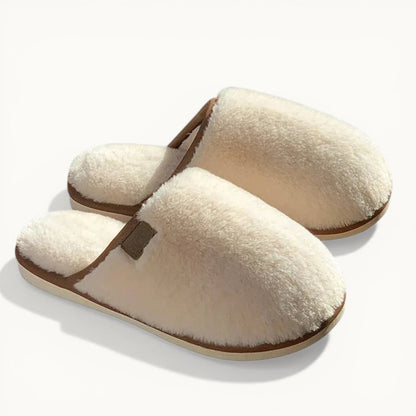 Gacimy-Pantoufles de maison d'hiver pour femmes, chaussures d'intérieur chaudes et floues, diapositives plates décontractées, pantoufles en peluche douces et confortables, pantoufles en fourrure moelleuse, chaussures en co White / 44-45 / CHINA