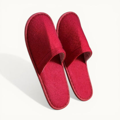 Lot de 5 chaussons d'hôtel Rouge / 5 paires de 27cm