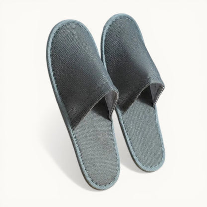 Lot de 5 chaussons d'hôtel Gris / 5 paires de 27cm