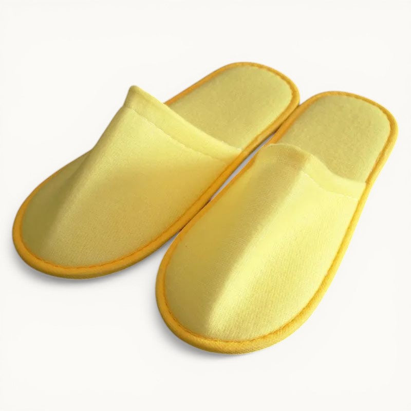 Lot de 5 chaussons d'hôtel Jaune foncé / 5 paires de 27cm