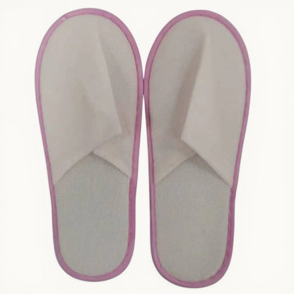 Lot de 5 chaussons d'hôtel Rose / 5 paires de 27cm