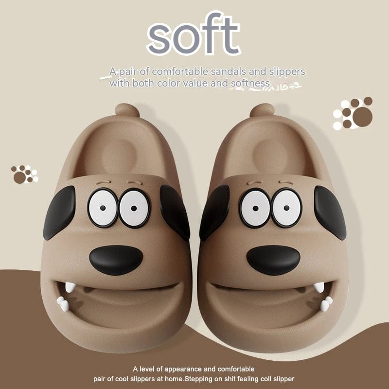 Pantoufle Claquette Chien Marron / 35-36