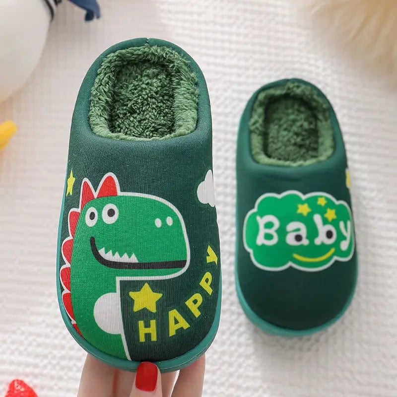 Pantoufle dinosaure Vert / 34-35