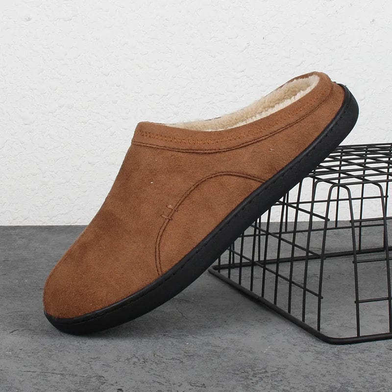 Pantoufle en Cuir Marron / 39-40