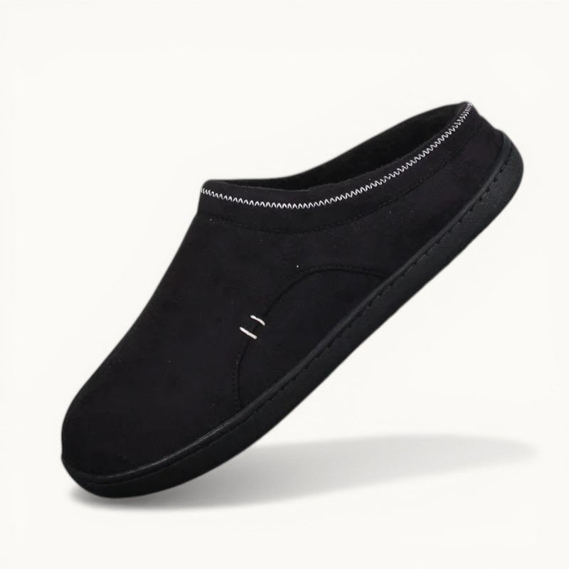 Pantoufle en Cuir Noir / 39-40