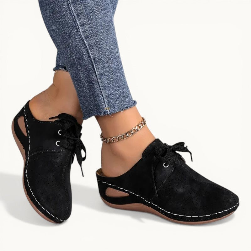 Pantoufle en cuir Noir / 36