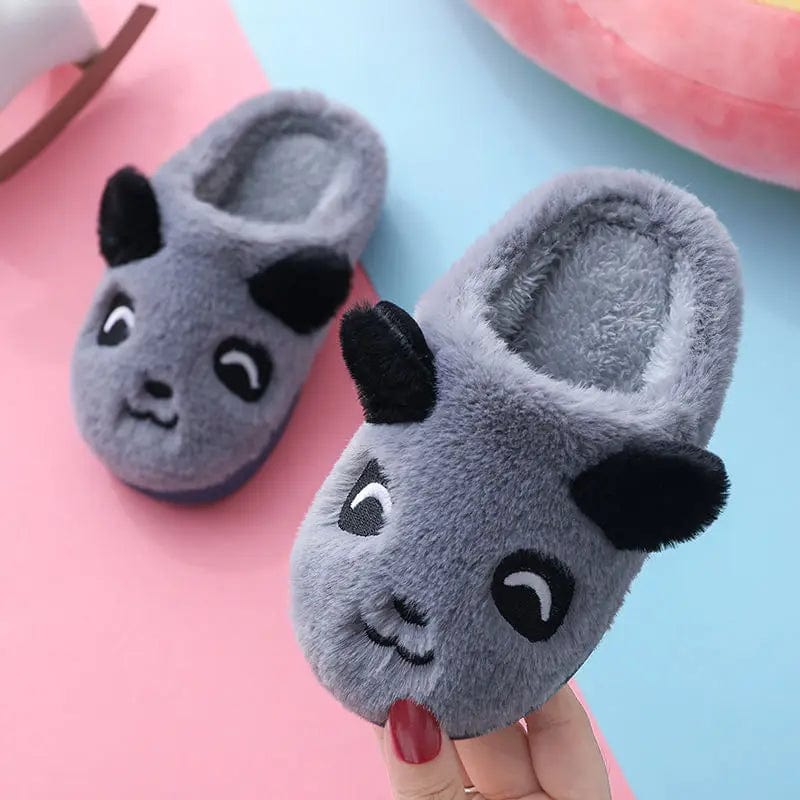 Pantoufle enfant animaux Gris / 20-21