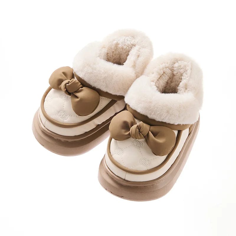 Pantoufle enfant boots Crème / 20-21