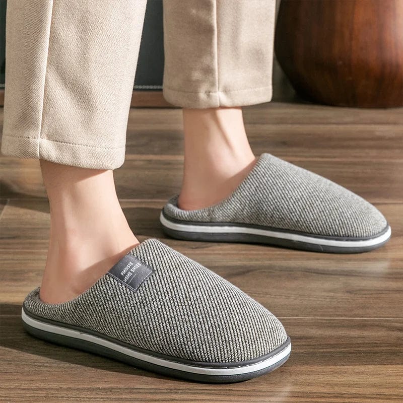 Pantoufle homme rayée Gris / 40-41