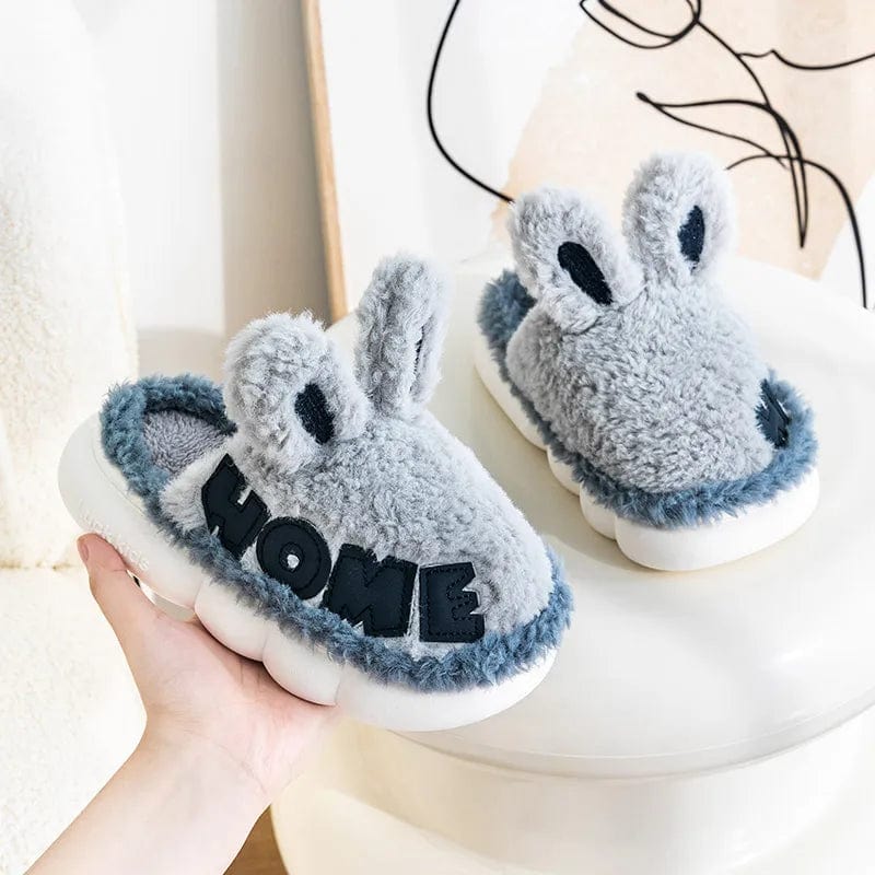 Pantoufle lapin enfant Bleu / 24-25