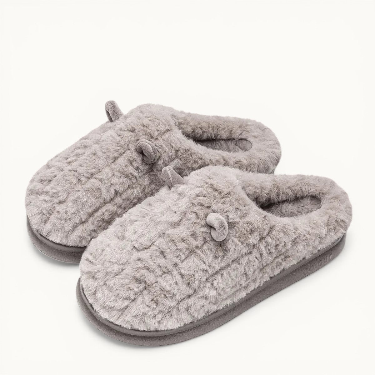 Pantoufle oreille d'animaux Marron / 35-36