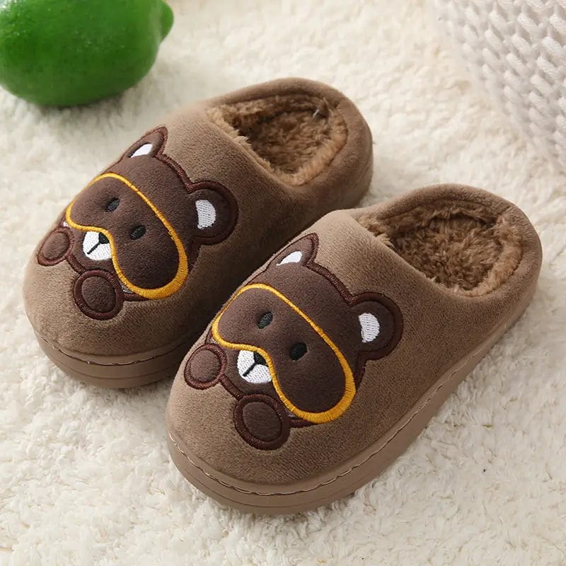 Pantoufle ours enfant Marron / 20-21