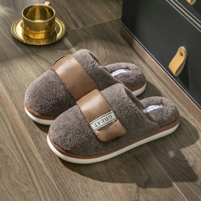 Pantoufle Polaire Marron / 41-42