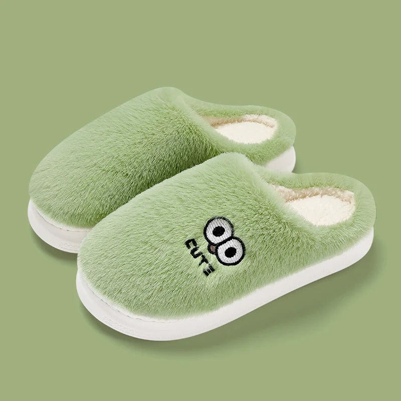 Pantoufle rigolote Vert / 35-36