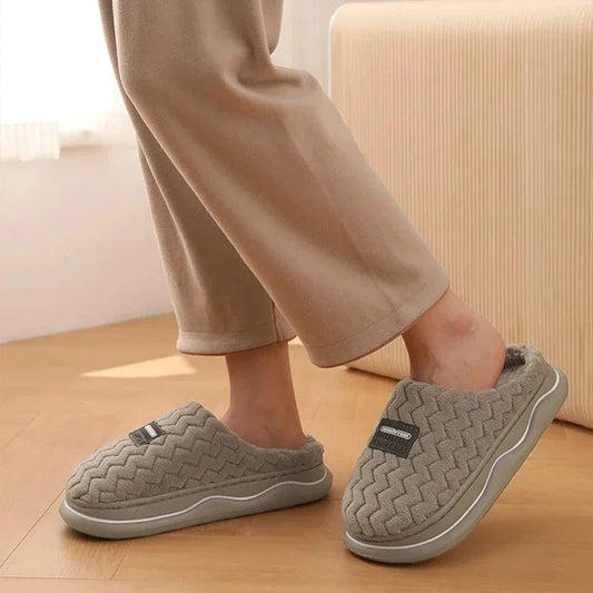 Pantoufles de maison anti-aldes classiques pour hommes et femmes, chaussures d'intérieur pour la maison, unisexe, coordonnantes, douces, confortables, chaussures en coton pour couple, hiver