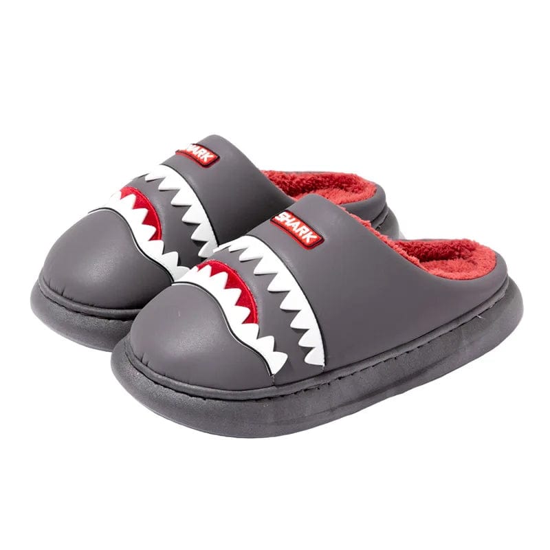 Pantoufles Requin Hiver Gris / 35-36