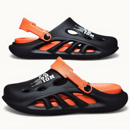 Sabot chausson homme Noir/Orange / 36-37